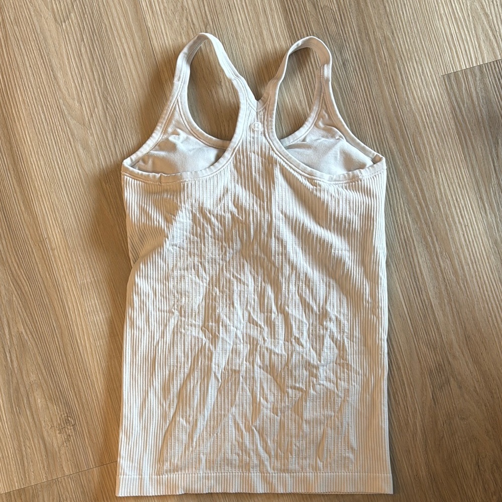 Lululemon white Ribbed Tank Top - Picture 2 of 2